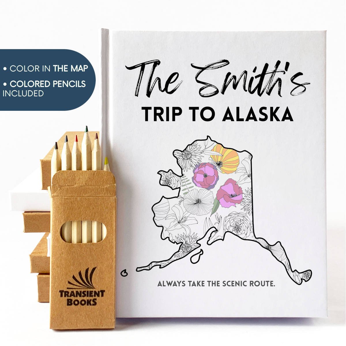 Custom adventure journal for your Alaskan travels—personalized traveler's notebook to capture every unforgettable moment.