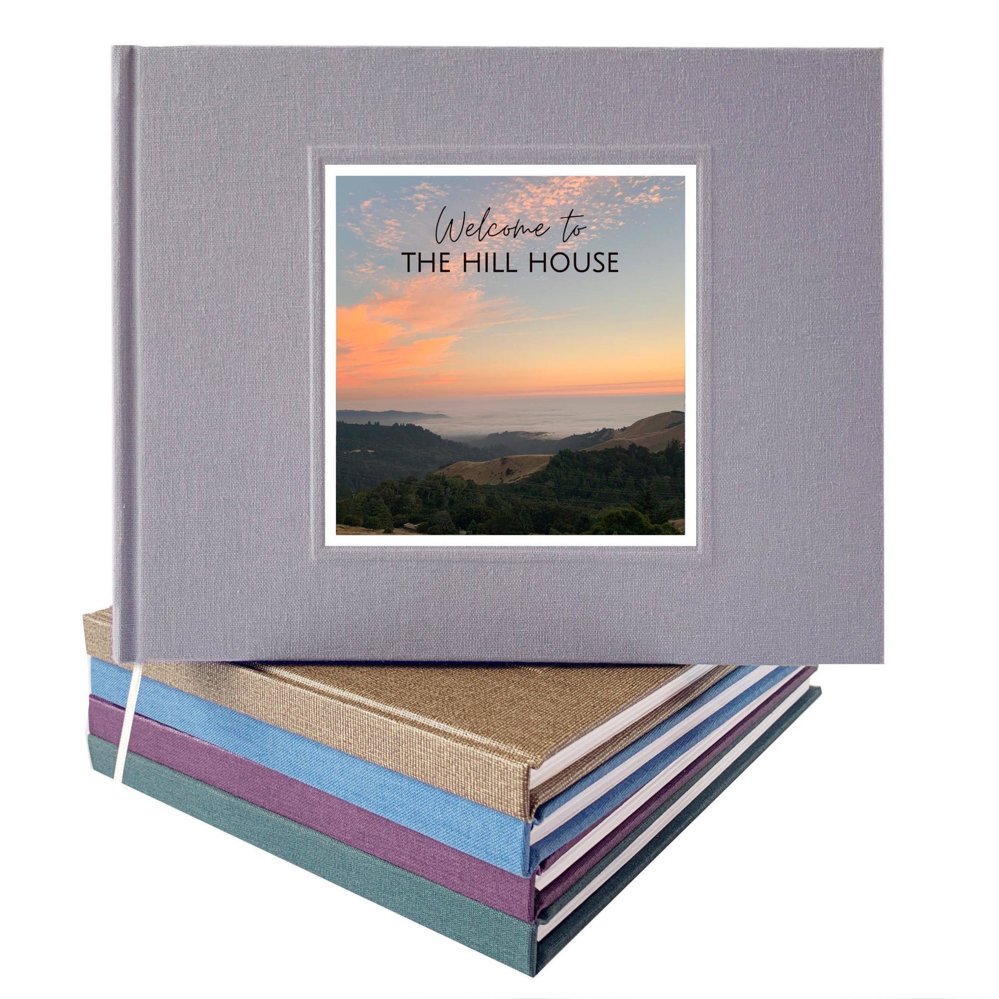 Airbnb welcome book with prompts for vacation rental guests. Customizable guest book for home.