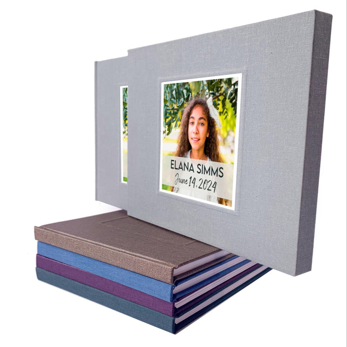 Elegant Bat Mitzvah guest book in a stylish book slipcase—perfectly personalized to preserve every memorable moment.