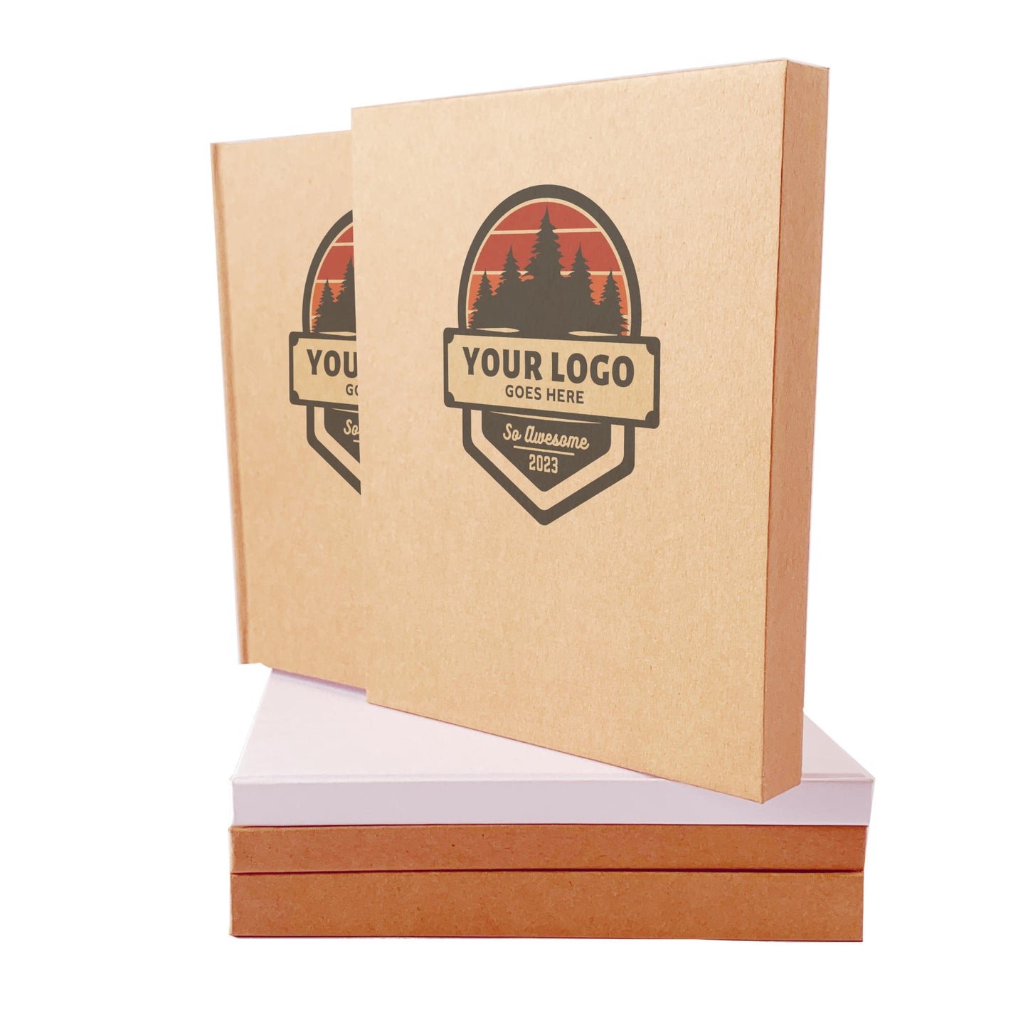 Custom Guest Book with your logo on the cover, house in a book slip case for extra protection and an amazing first impression.