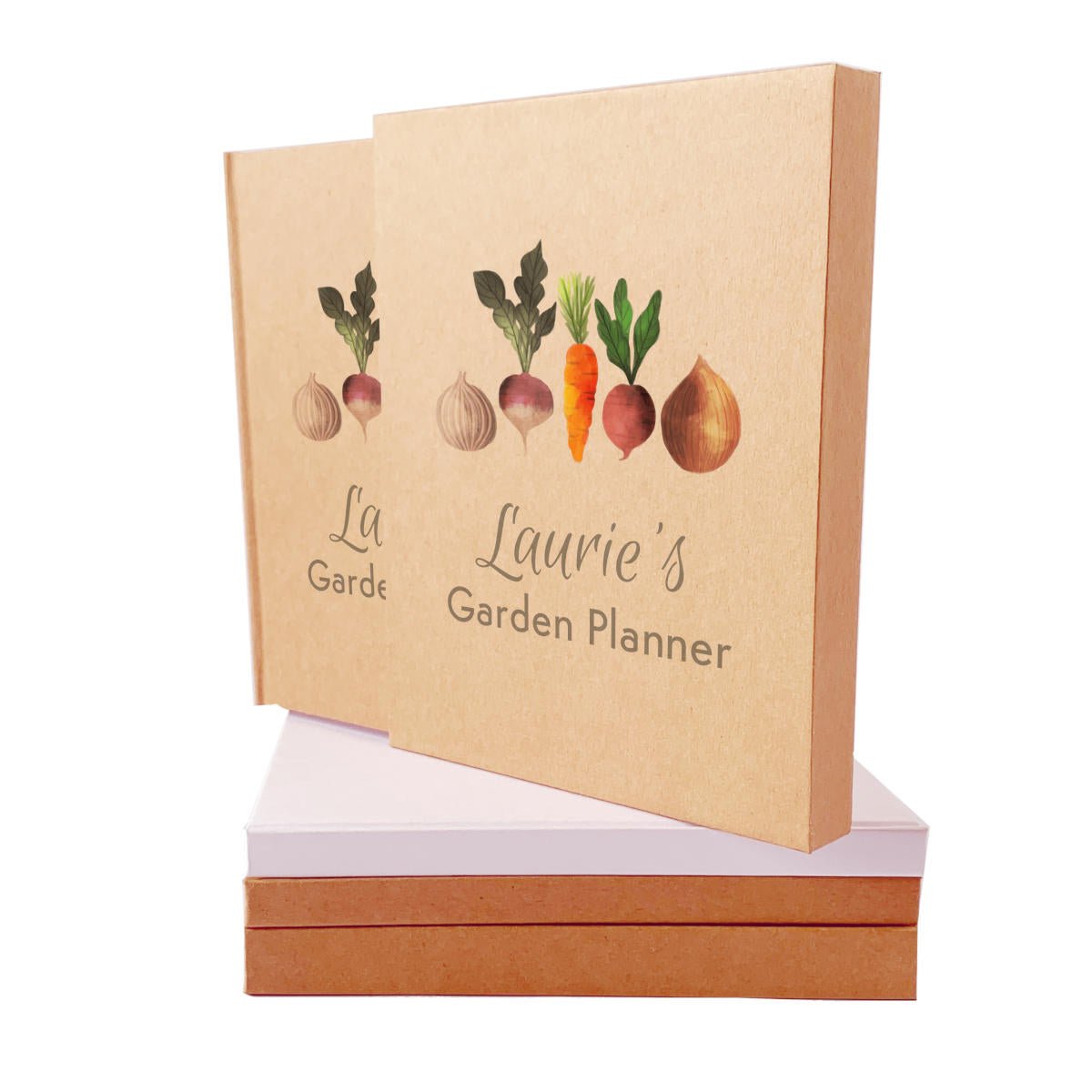 Personalized garden journal house in a book slipcase for safe keeping and for an amazing first impression.