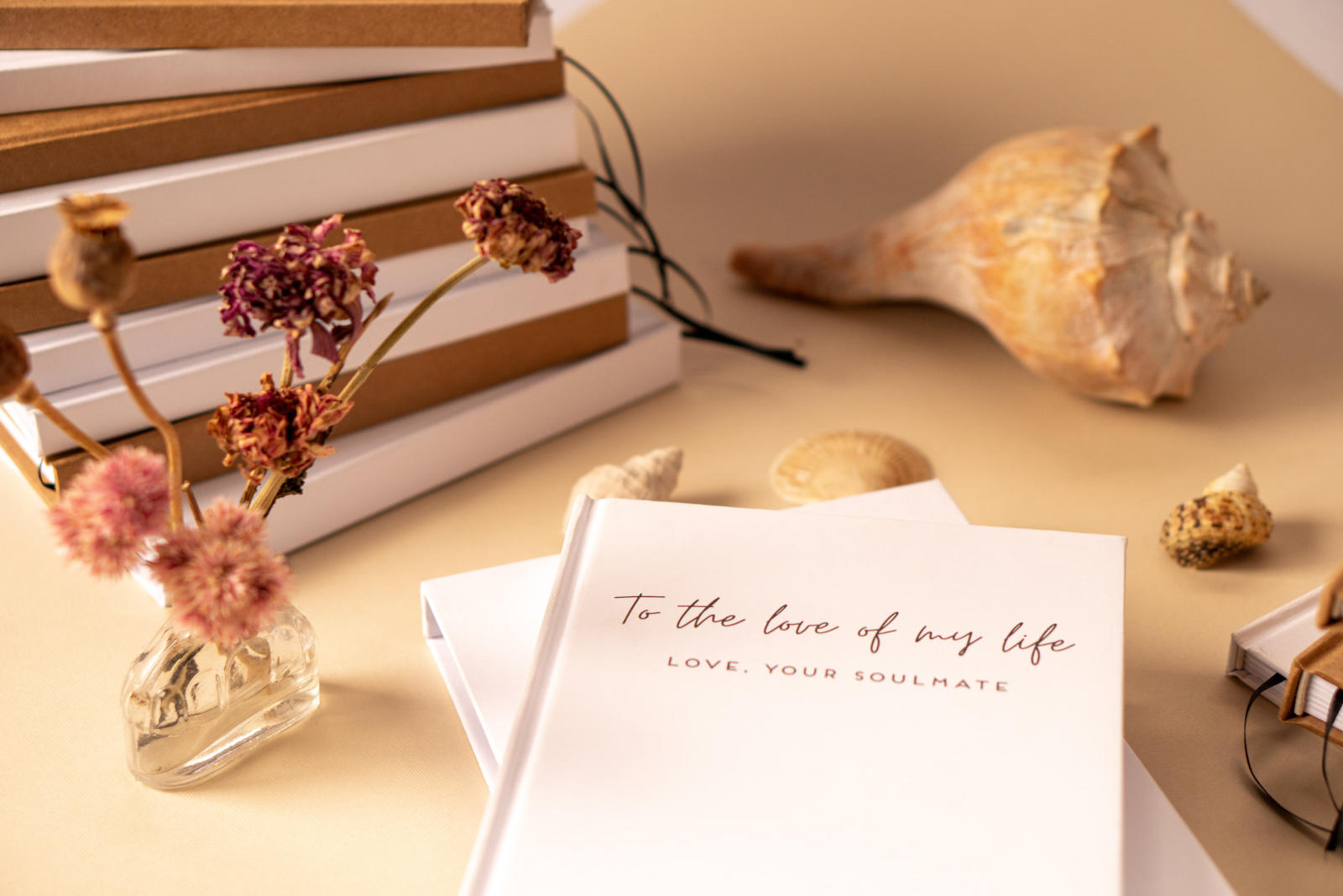 Personalized anniversary journal for husband with a custom cover, designed for a memorable paper anniversary gift.