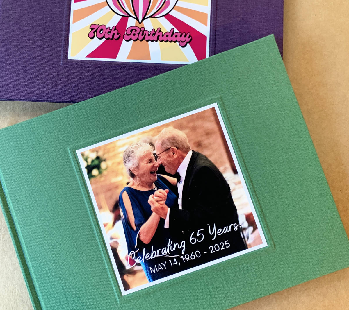 Custom birthday guest book with personalized cover design, perfect for capturing heartfelt messages and memories at your special celebration.