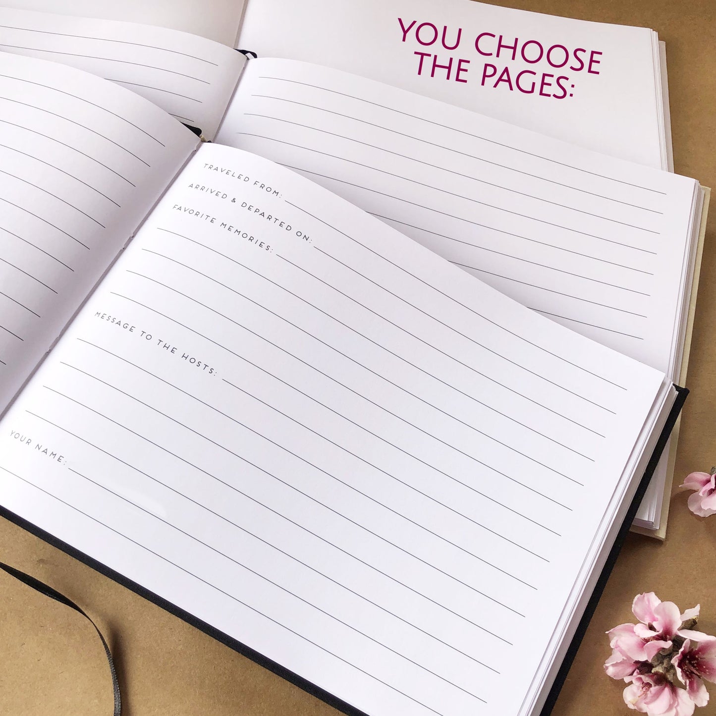 Custom Vacation Home Guest Book | Airbnb Rental | Your Photo on the Cover