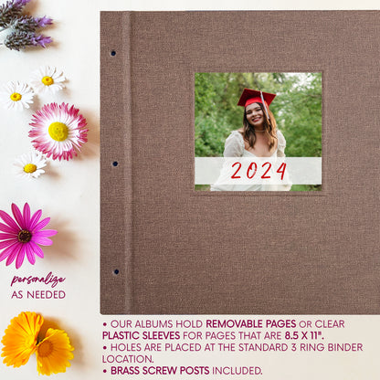 Class of 2024 Graduation Scrapbook Photo Album · Personalized Gift for Niece or Nephew · Grad Party Decorations · Custom Guest Book  · Removable Pages