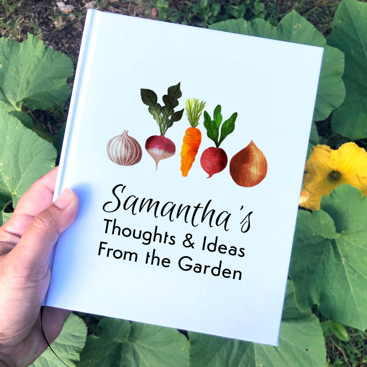 Custom garden journal for vegetable growers, perfect for planning, tracking harvests, and noting seasonal tips.