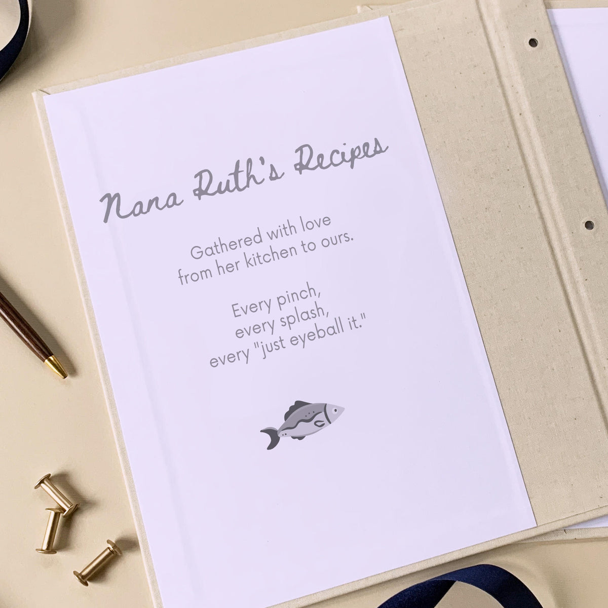Personalized Recipe Binder