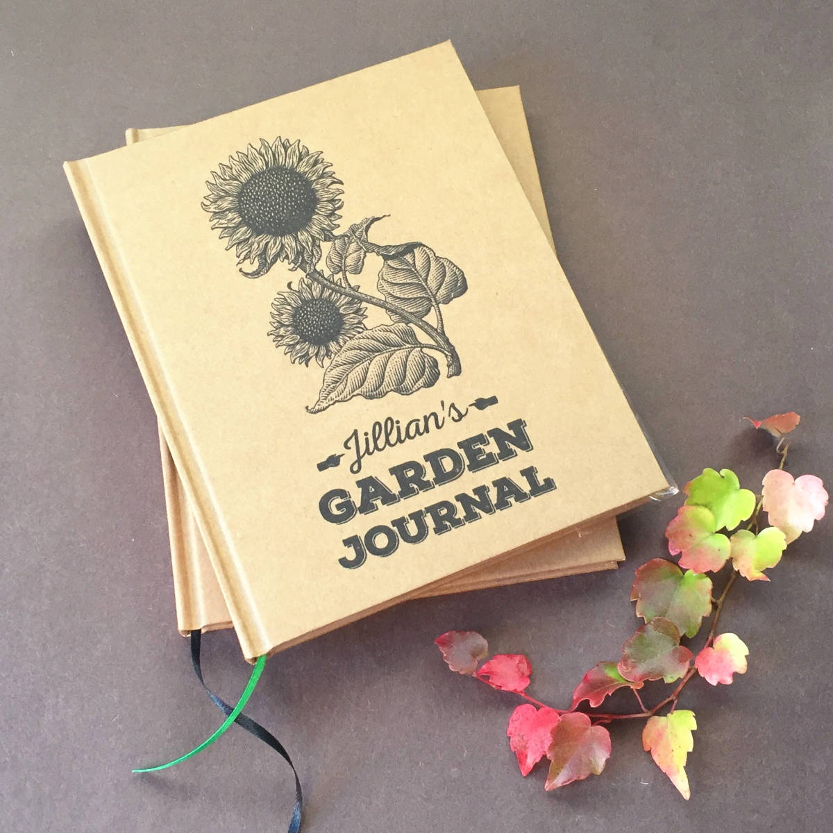Personalized garden diary for ideas and seed planning, perfect for tracking growth and garden dreams.