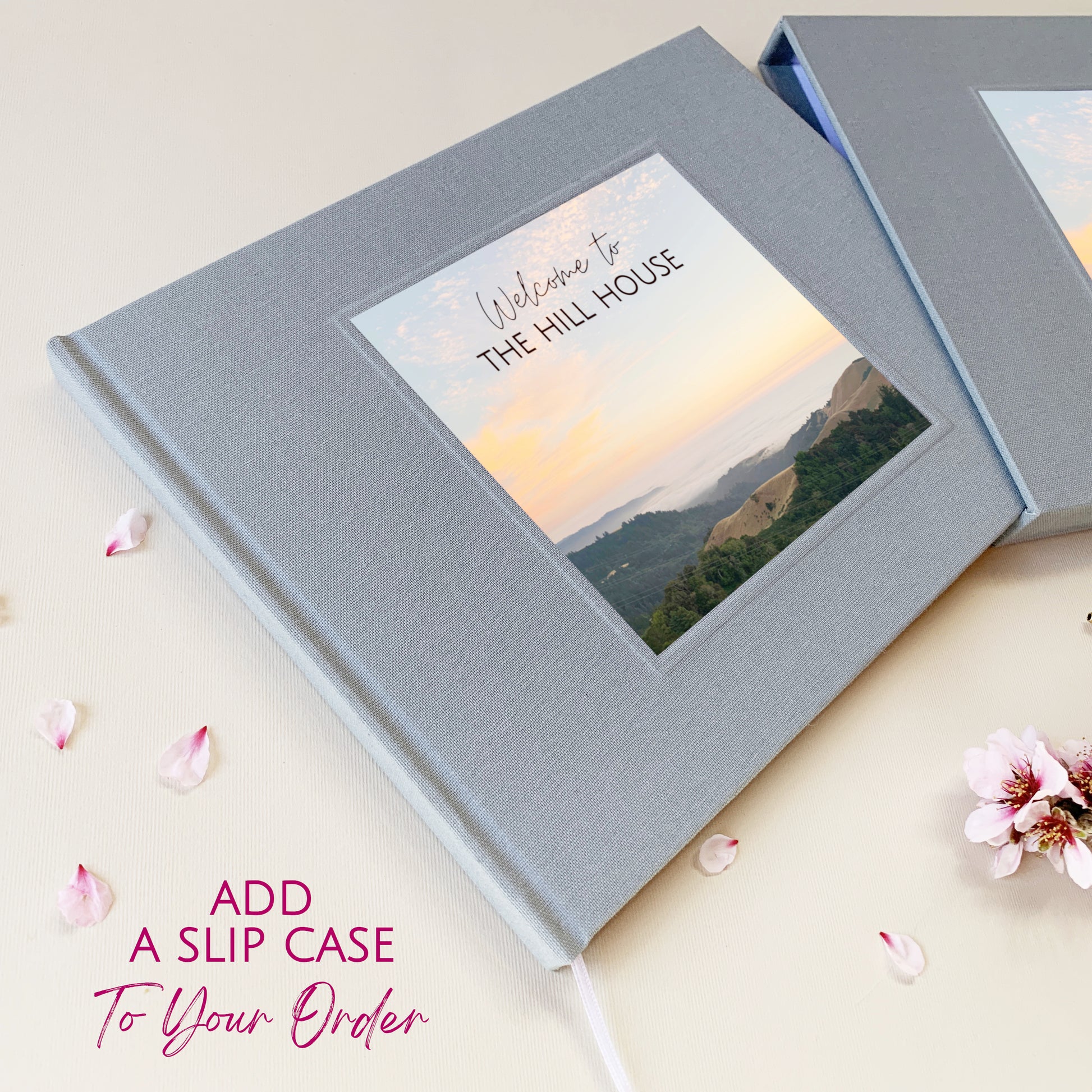 Custom Vacation Home Guest Book · Your Photo or Logo on the Cover
