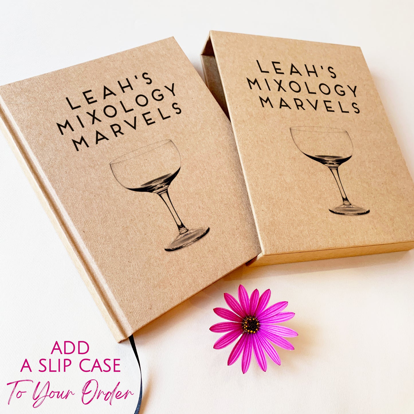 Personalized Cocktail Recipe Book · Hand bound Gift Notebook for Bartender, Mixologist or Hostess