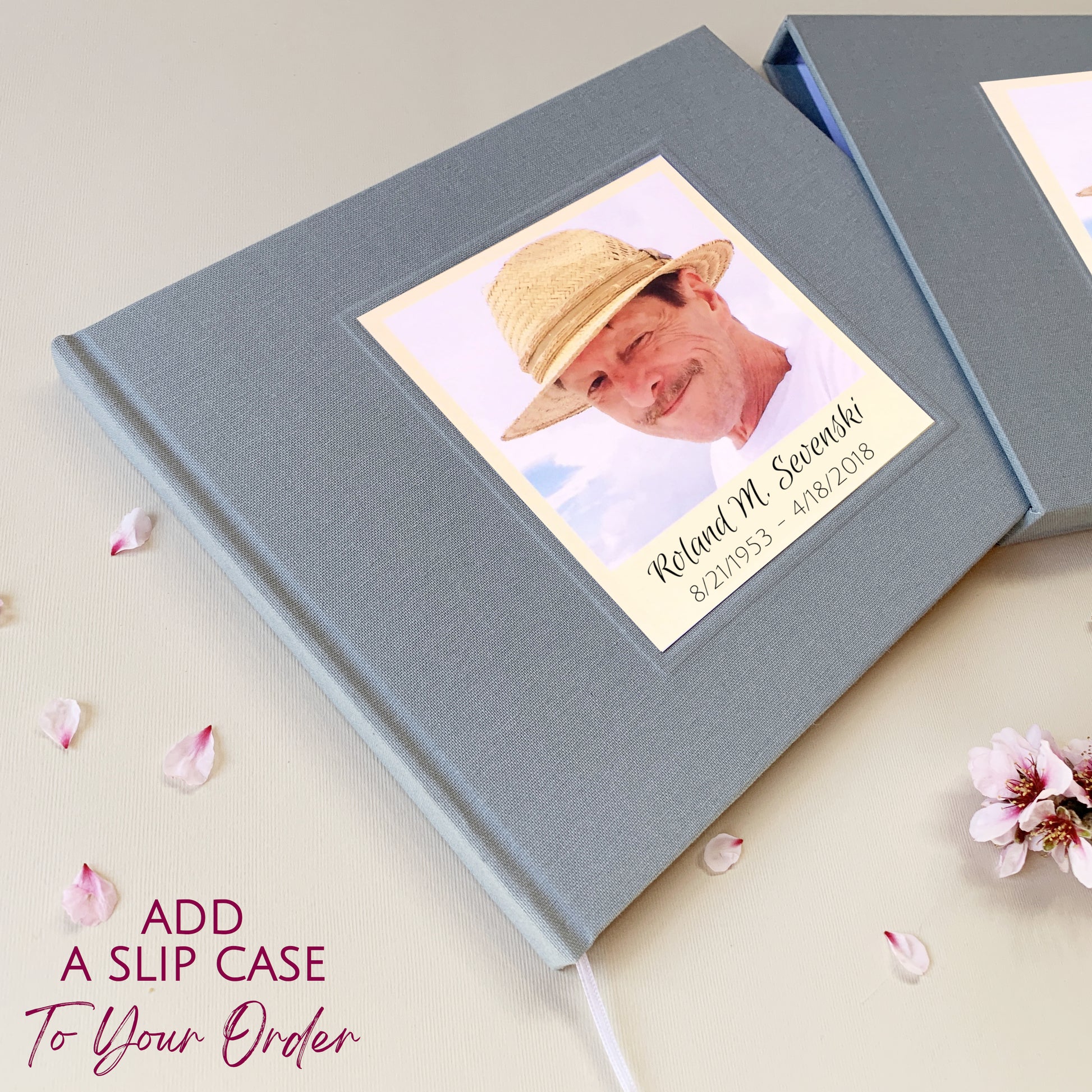 Custom Celebration of Life Guest Book · Personalize as Needed