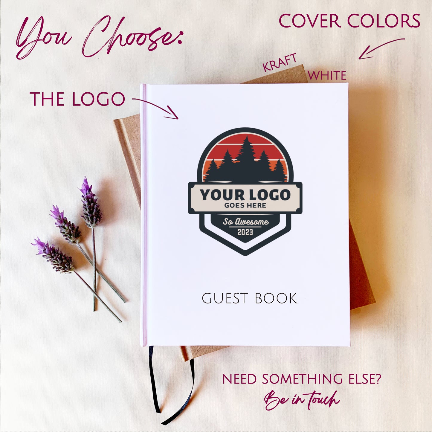 Custom Vacation Home Guest Book | Put Your LOGO On The Cover | Airbnb Rental