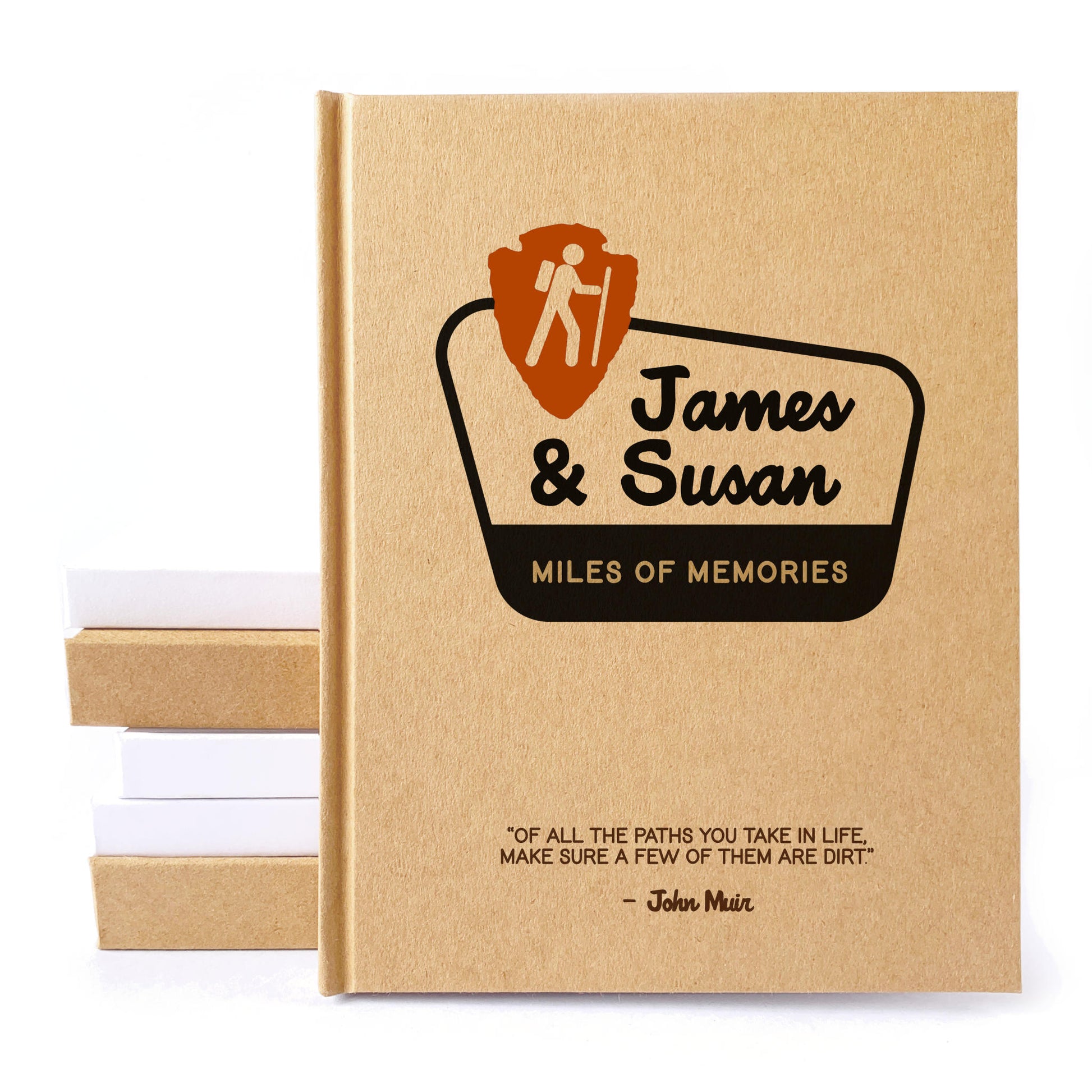 Hand-bound National Parks journal with lightweight design, ideal for backpacking, hiking, and travel adventures.