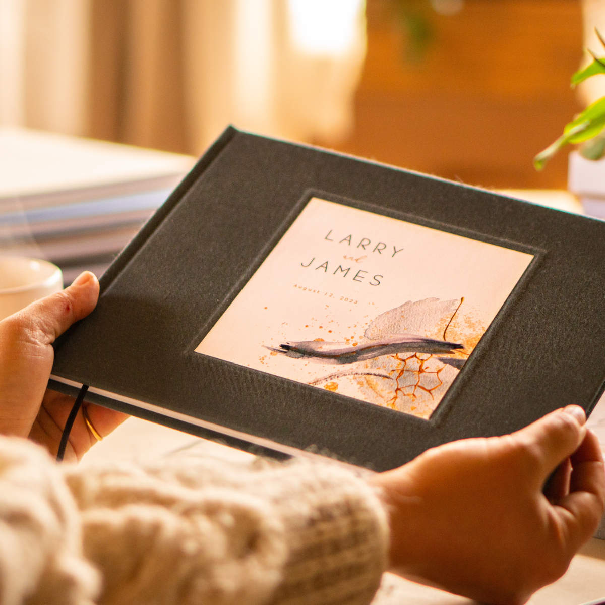Luxury wedding guest book - a bespoke keepsake where guests can write your love story to be treasured for years.