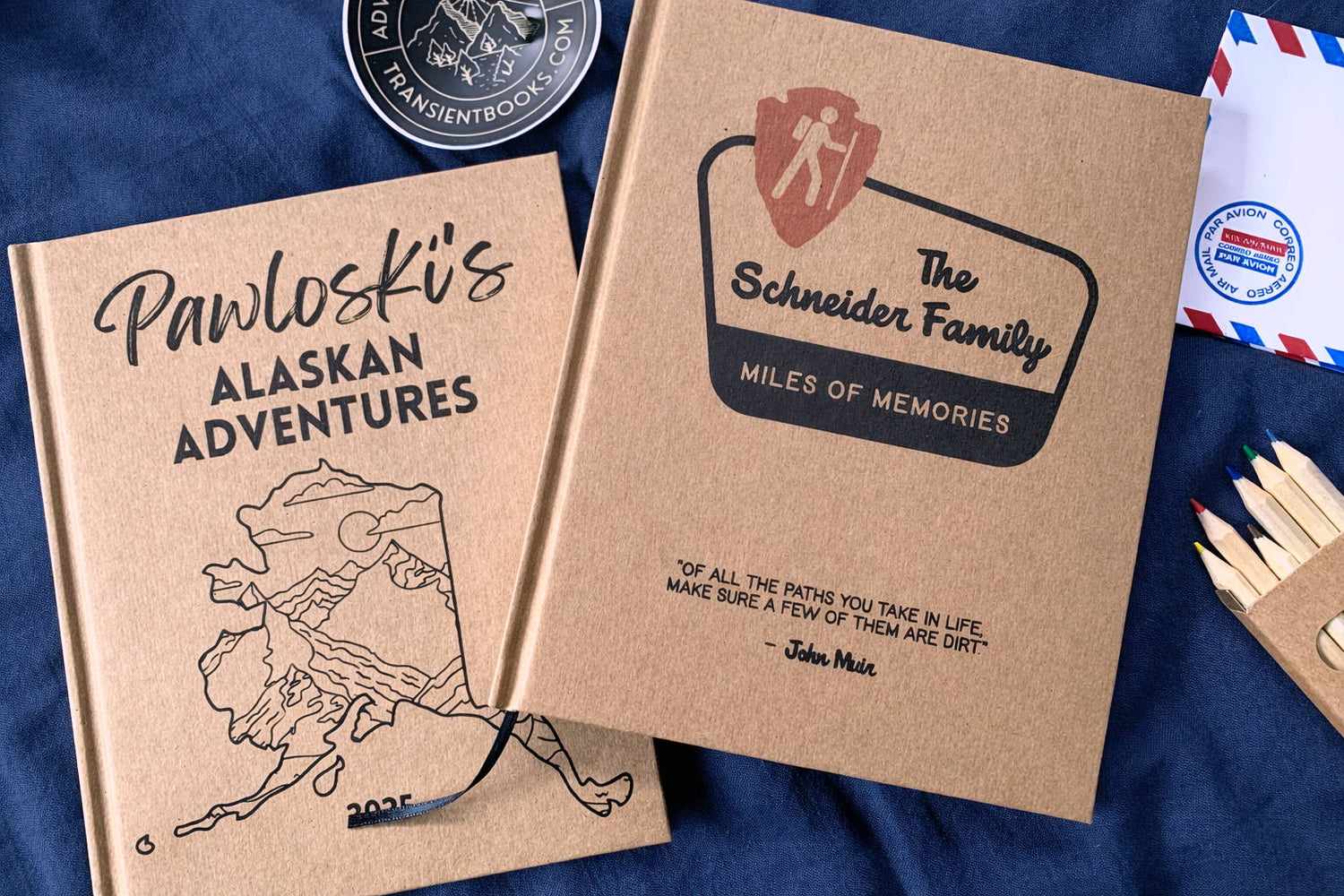 Custom travel journals book with hardback kraft covers  for gifting to adventurers.