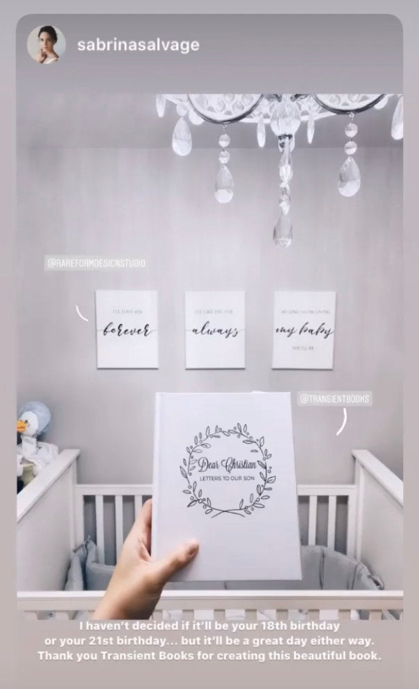 Pregnancy journal book in a cozy nursery, perfectly capturing the anticipation of welcoming the new little one.