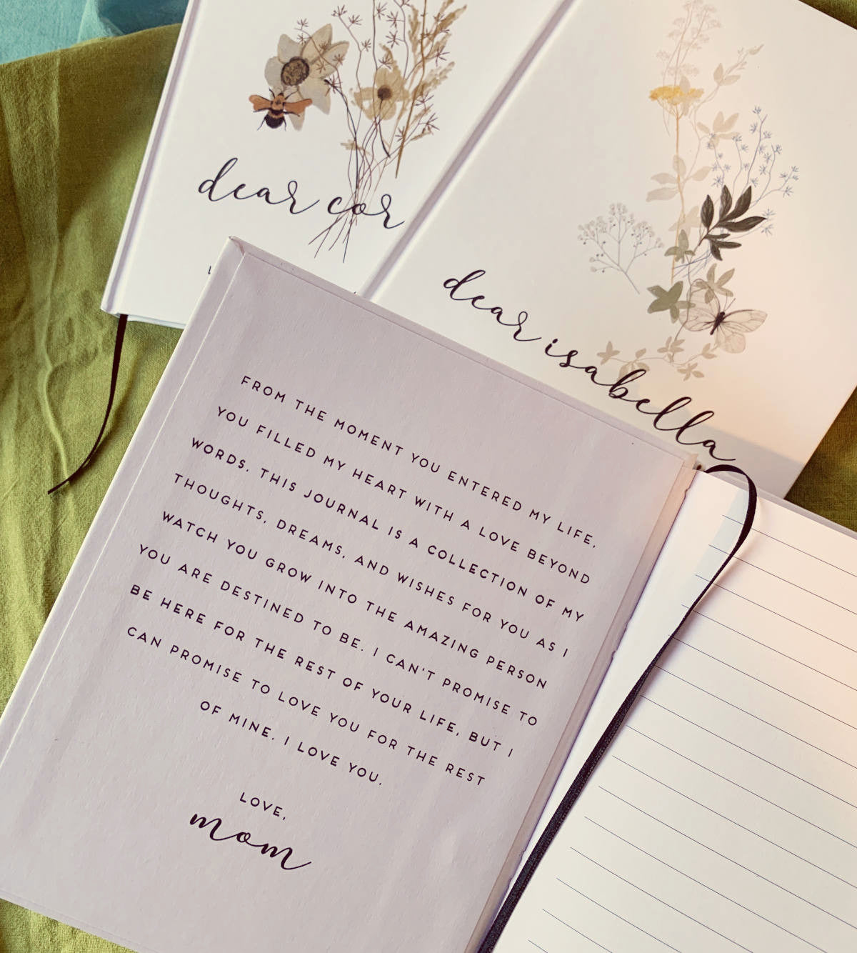 Personalized pregnancy planner with a custom dedication, perfect for tracking milestones and memories during the journey to parenthood.