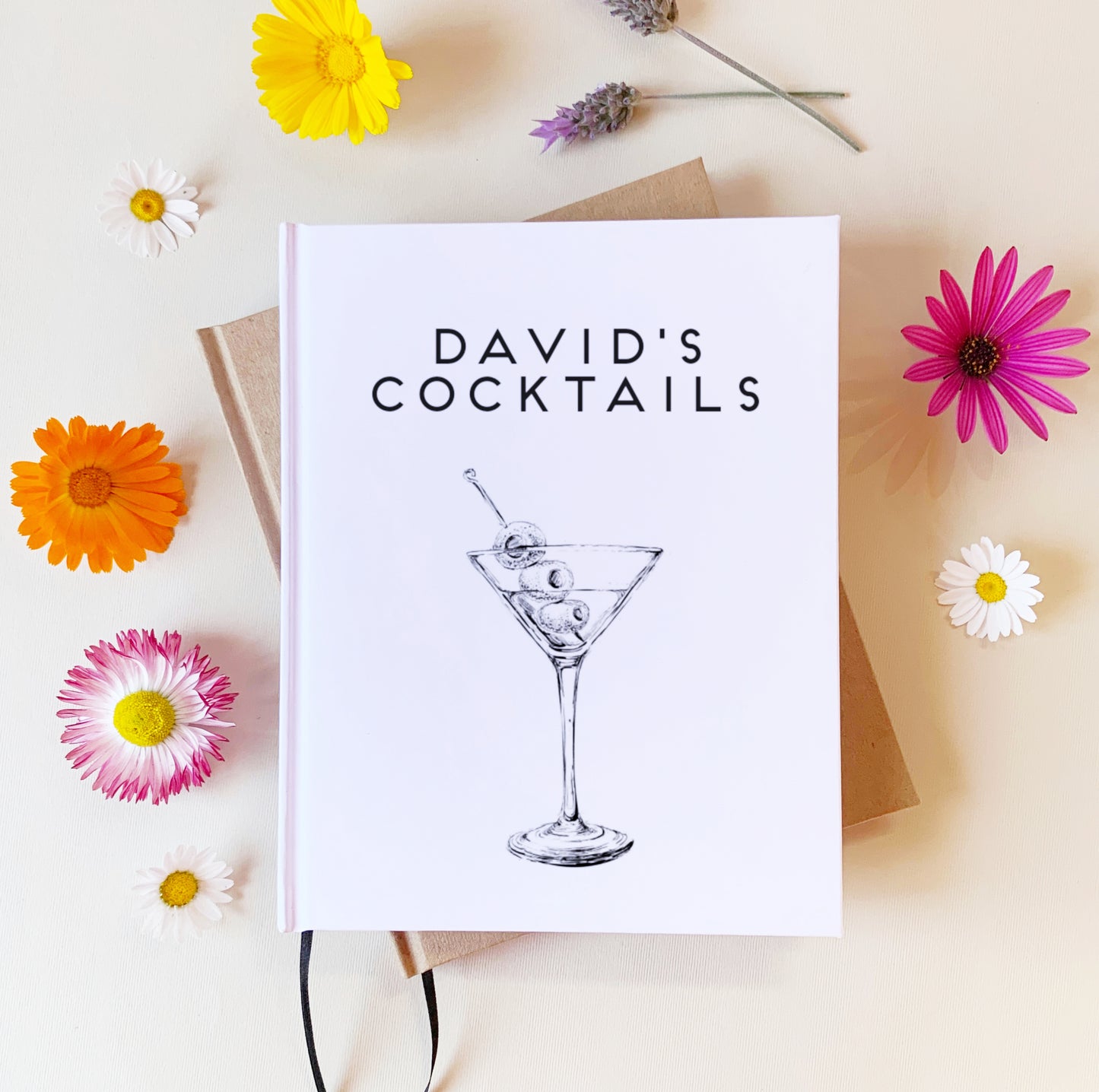 Custom Cocktail Recipe Book | Birthday Gift for Bartender, Mixologist, Boyfriend