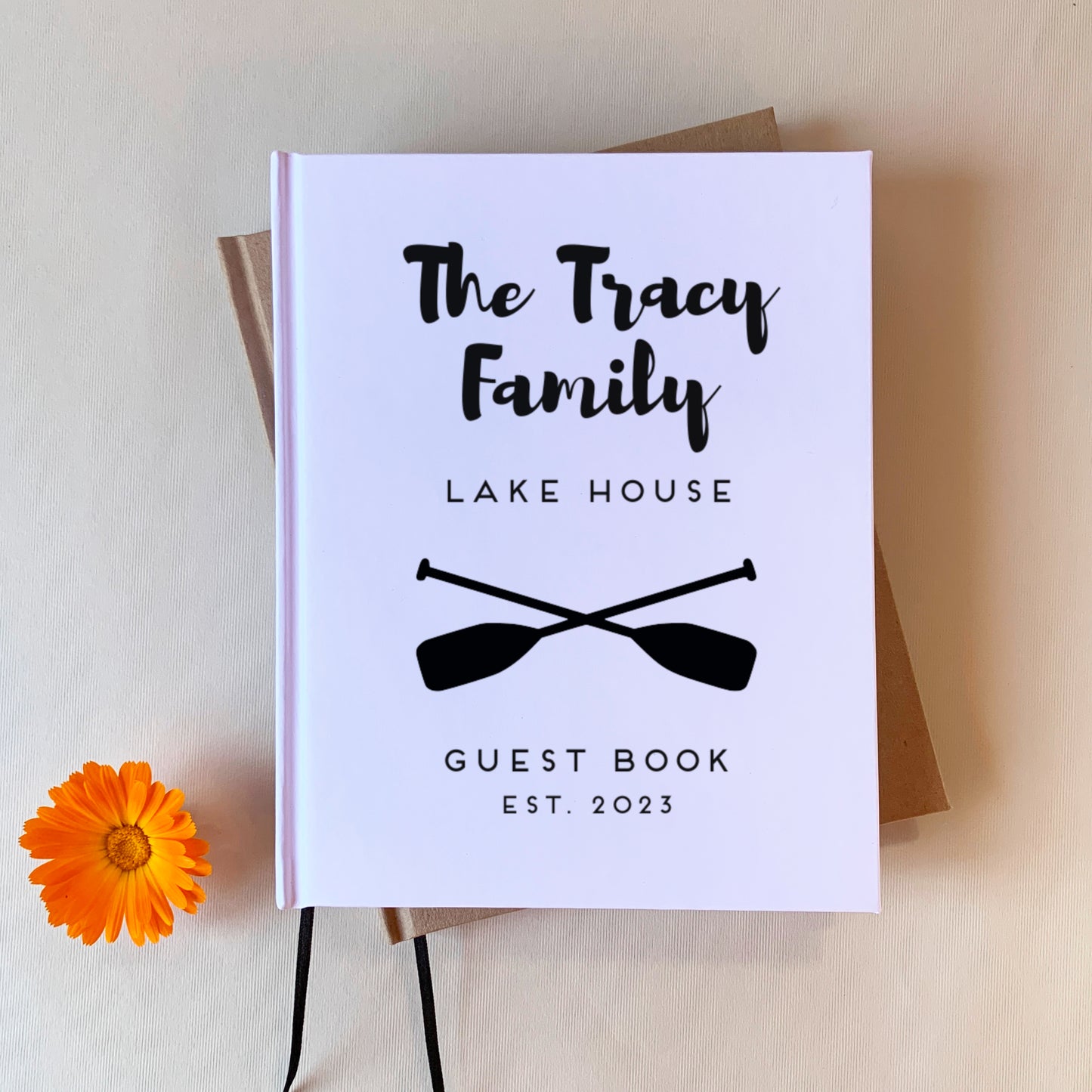 Personalized Lake House Guest Book, Custom Guest Book for Vacation