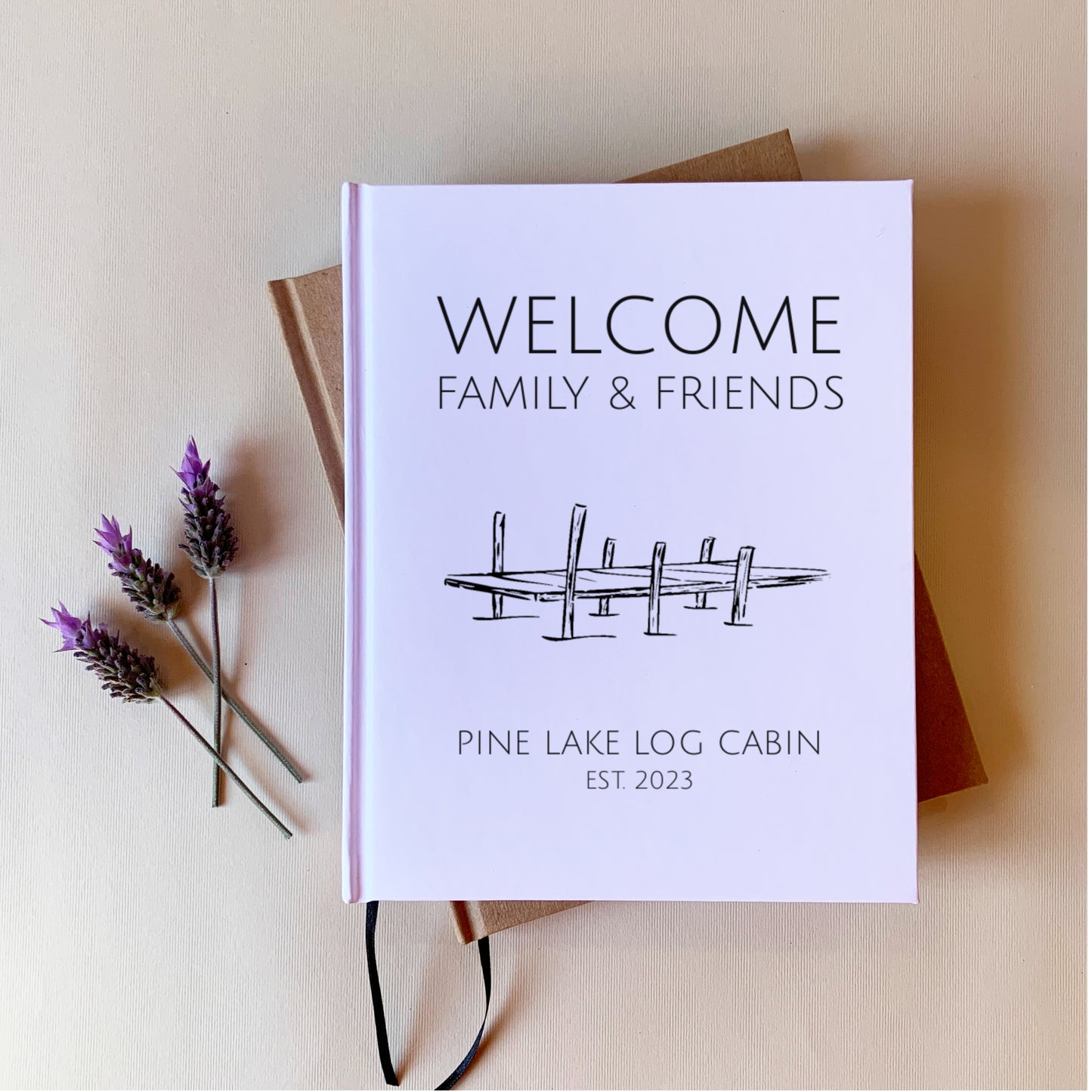 Custom Lake House Guest Book | Gift for New Vacation Home | Airbnb Rental