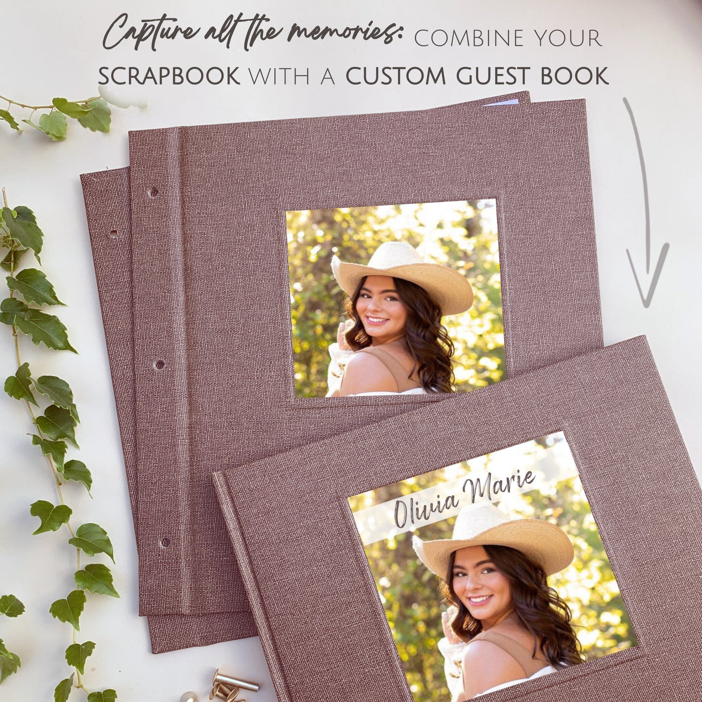 Class of 2024 Graduation Scrapbook Photo Album · Personalized Gift for Niece or Nephew · Grad Party Decorations · Custom Guest Book  · Removable Pages